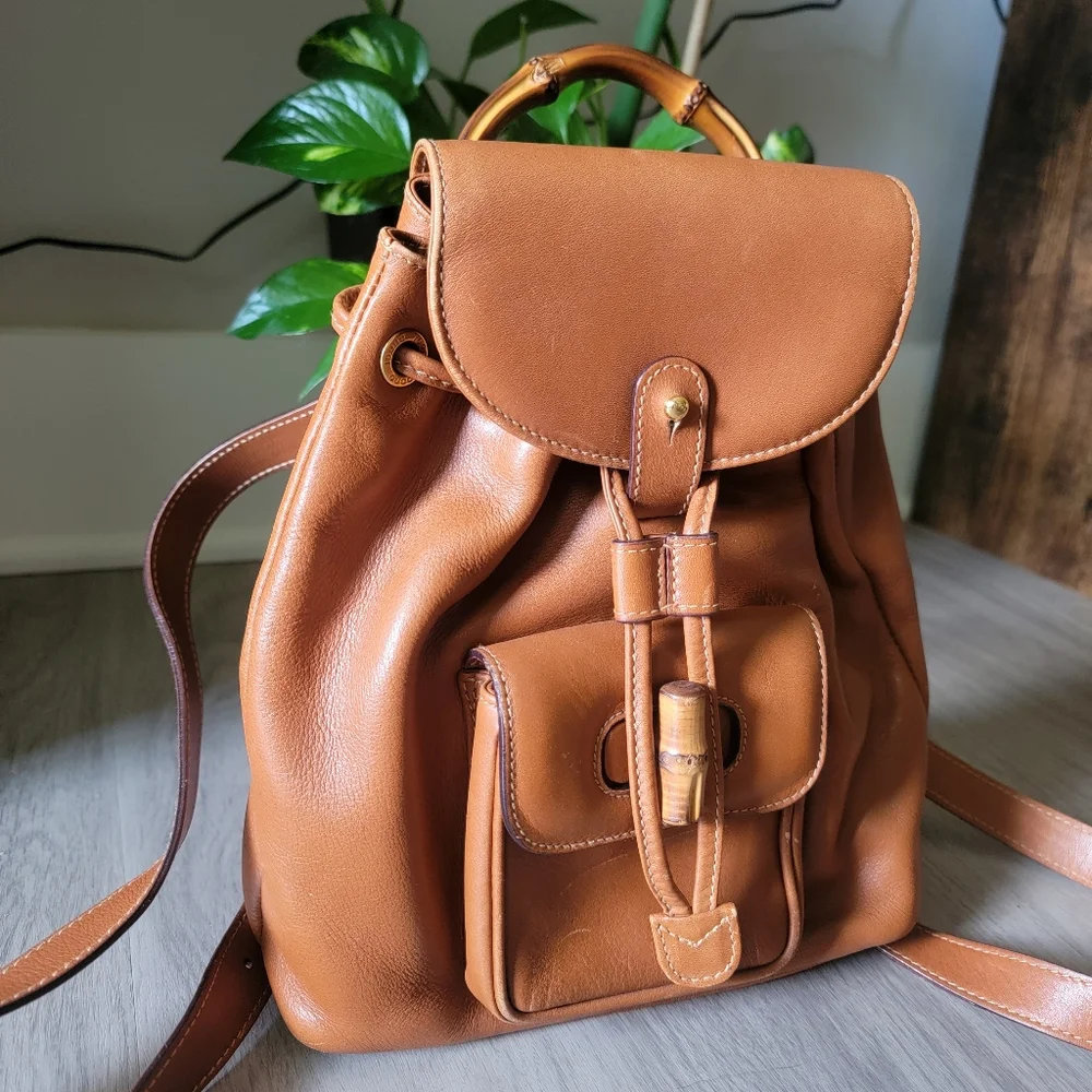 Authentic Gucci Leather Bamboo Backpack - Picture 16 of 16